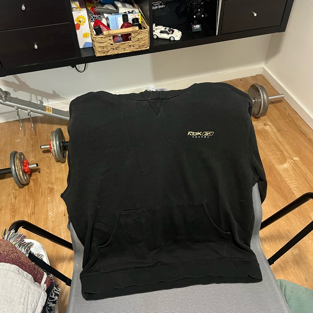 Reebok Black and Gray Hoodie